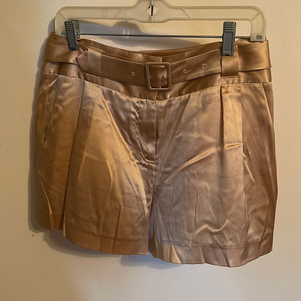 Champagne Satin Shorts